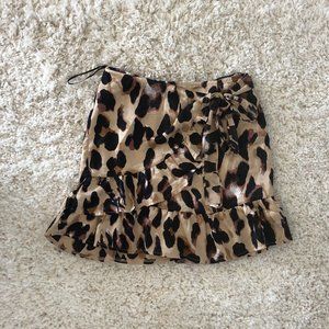 Princess Polly Leopard Tie Mini Skirt